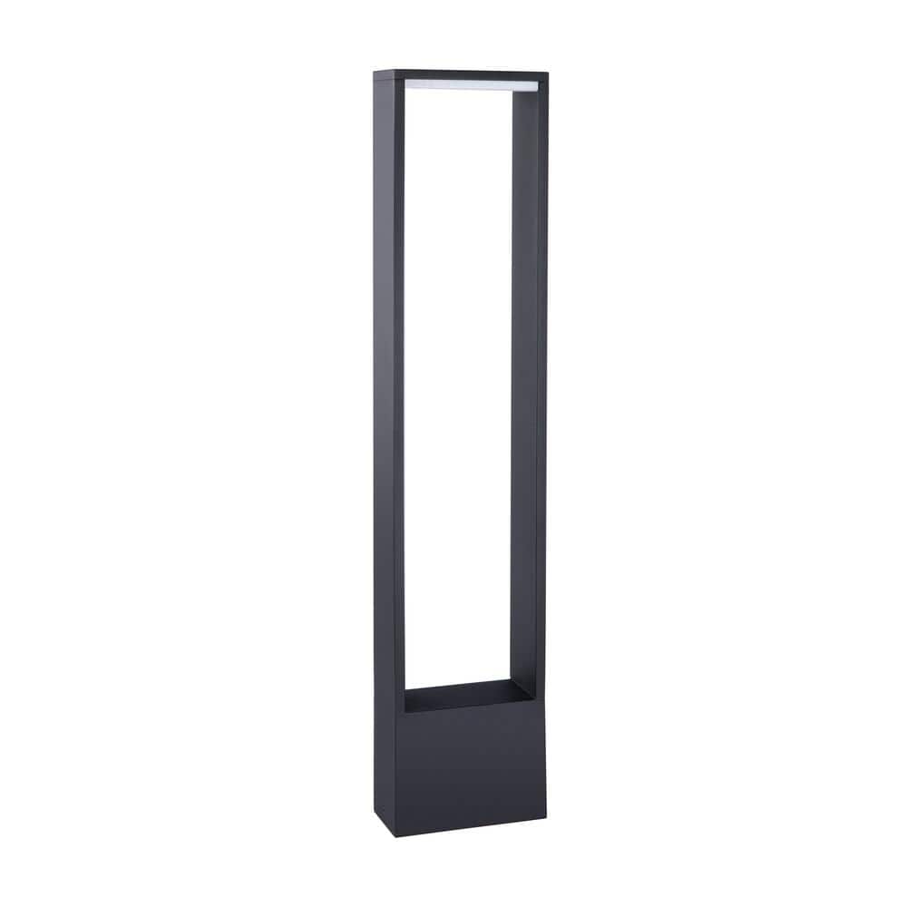 Outdoor 500 Lumens Low-Voltage Black Integrated LED Path Bollard Light Weat