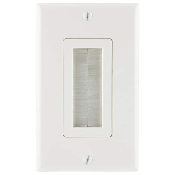 GE Ultra Pro 1 Brush White Wall Plate