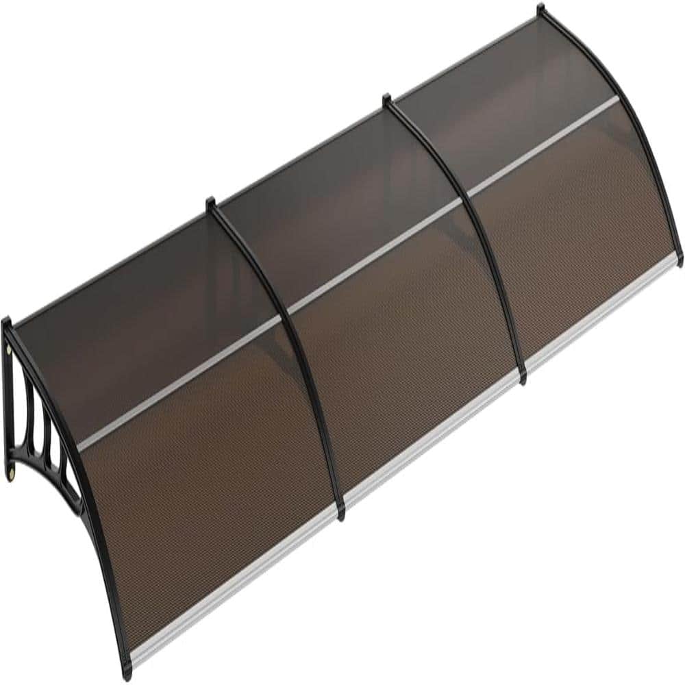 "40""x120"" Polycarbonate Door Awning Canopy, Outdoor Window Porch Cover with Durable Bracket, UV/Rain Shield,Brown" price history on PriceWatchPro
