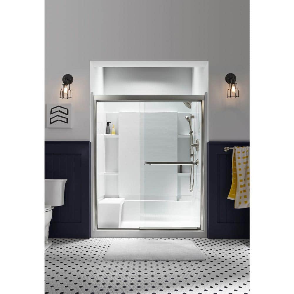 Sterling White Vikrell 60" x 36" Seated Shower Base