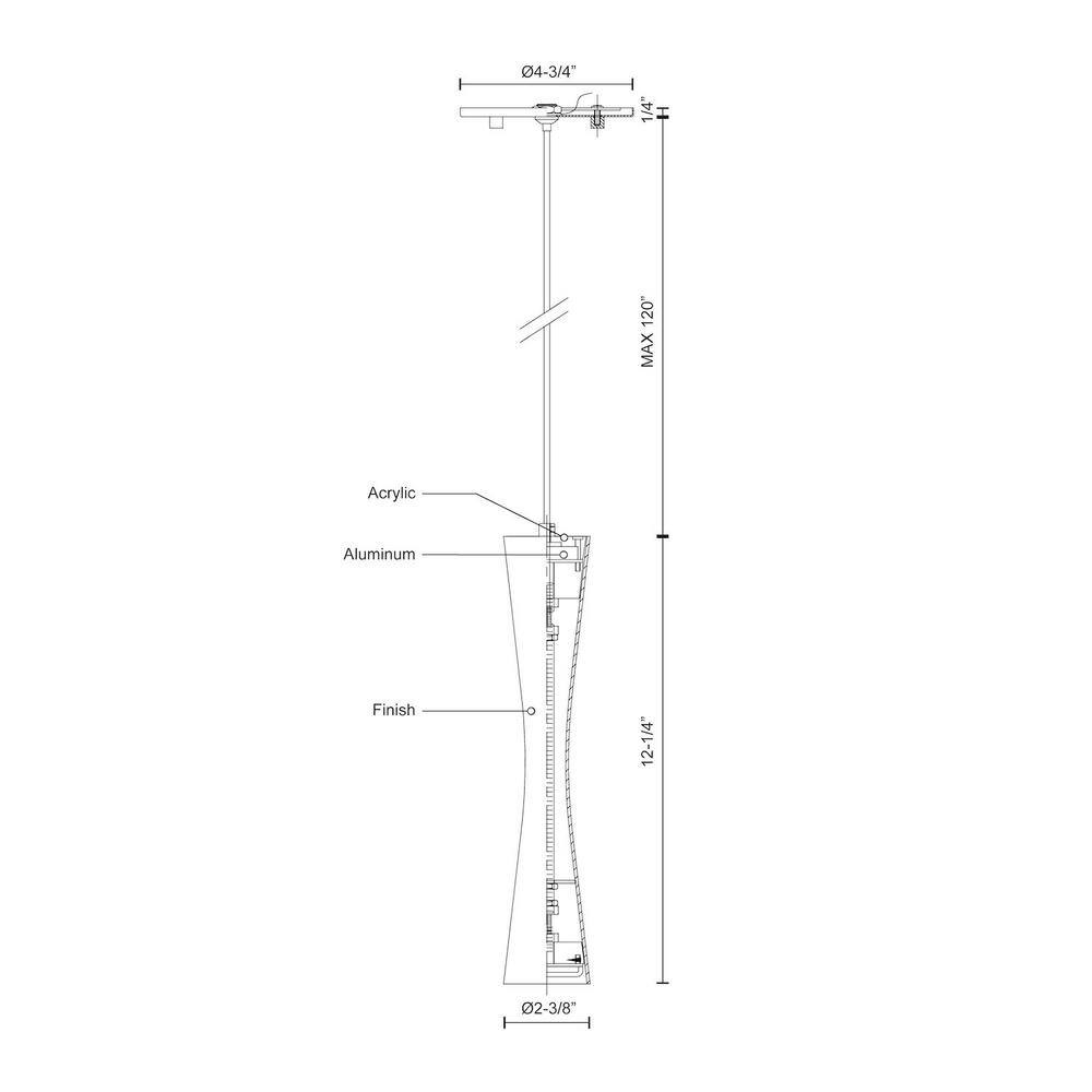 Robson 12.25" White Glass LED Pendant Light