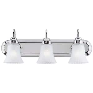 Westinghouse 69238 3-Light Bath Wall Fixture Antique with Frosted Crackle Glass 