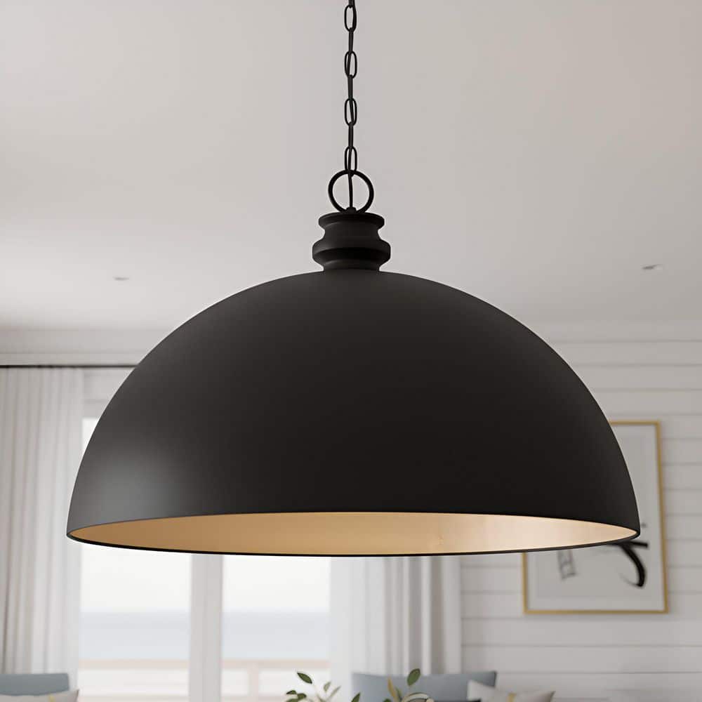 Quoizel Braylon 100-Watt 4-Light Matte Black Pendant Light with