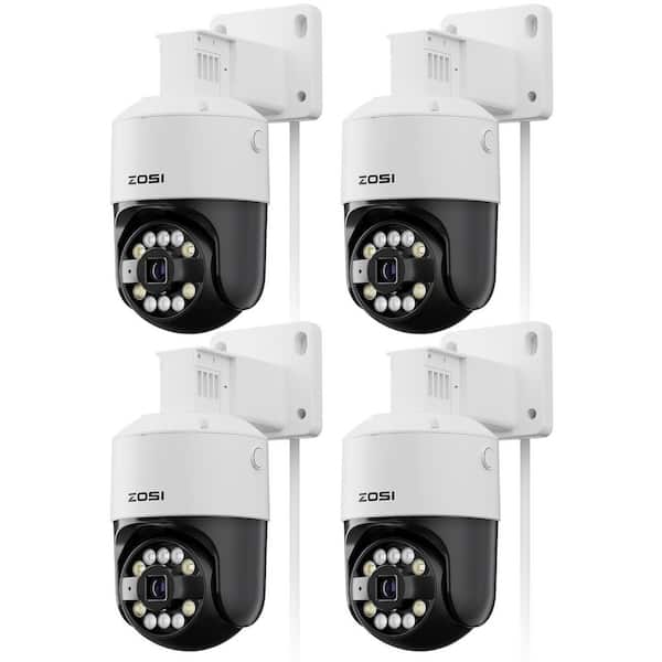 C296B 4K 8MP Hardwired POE Add-on Outdoor Home Security Camera, 355° Pan Tilt, Only Work with Same Brand NVR-(4 Pack)