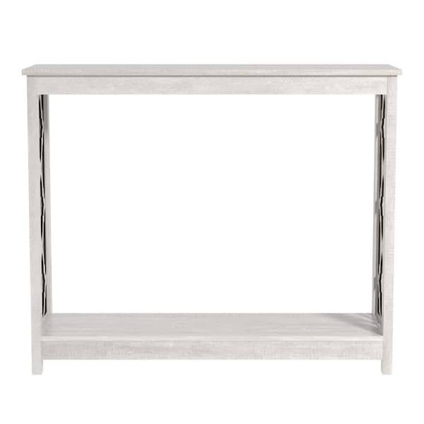 GALANO Heron 38.1 in. Dusty Gray Oak Standard Rectangle Wood Console Table
