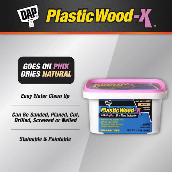 Plastic Wood-X with DryDex 32 oz. All Purpose Wood Filler (4-Pack)