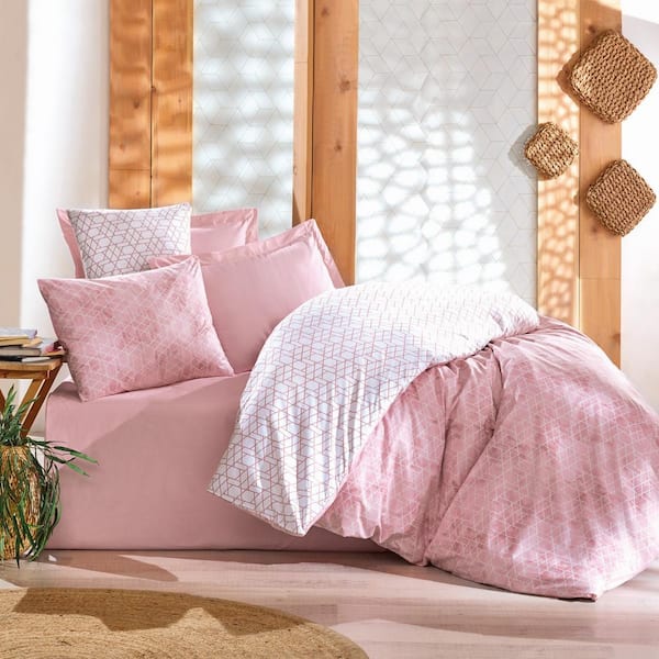 SUSSEXHOME Peach Girl Duvet Cover Set : Pink, Full Size Duvet Cover, 1 Duvet  Cover, 1 Fitted Sheet and 2 Pillowcases, Iron Safe PG-DCS-Pin-FS-01 - The  Home Depot