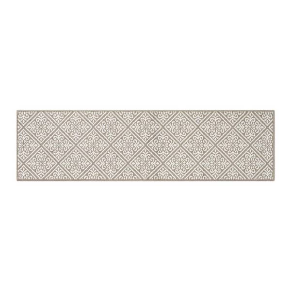 Austell 2-Tone Linen/Ivory 2 ft. x 6 ft. Geometric Polypropylene Runner Rug