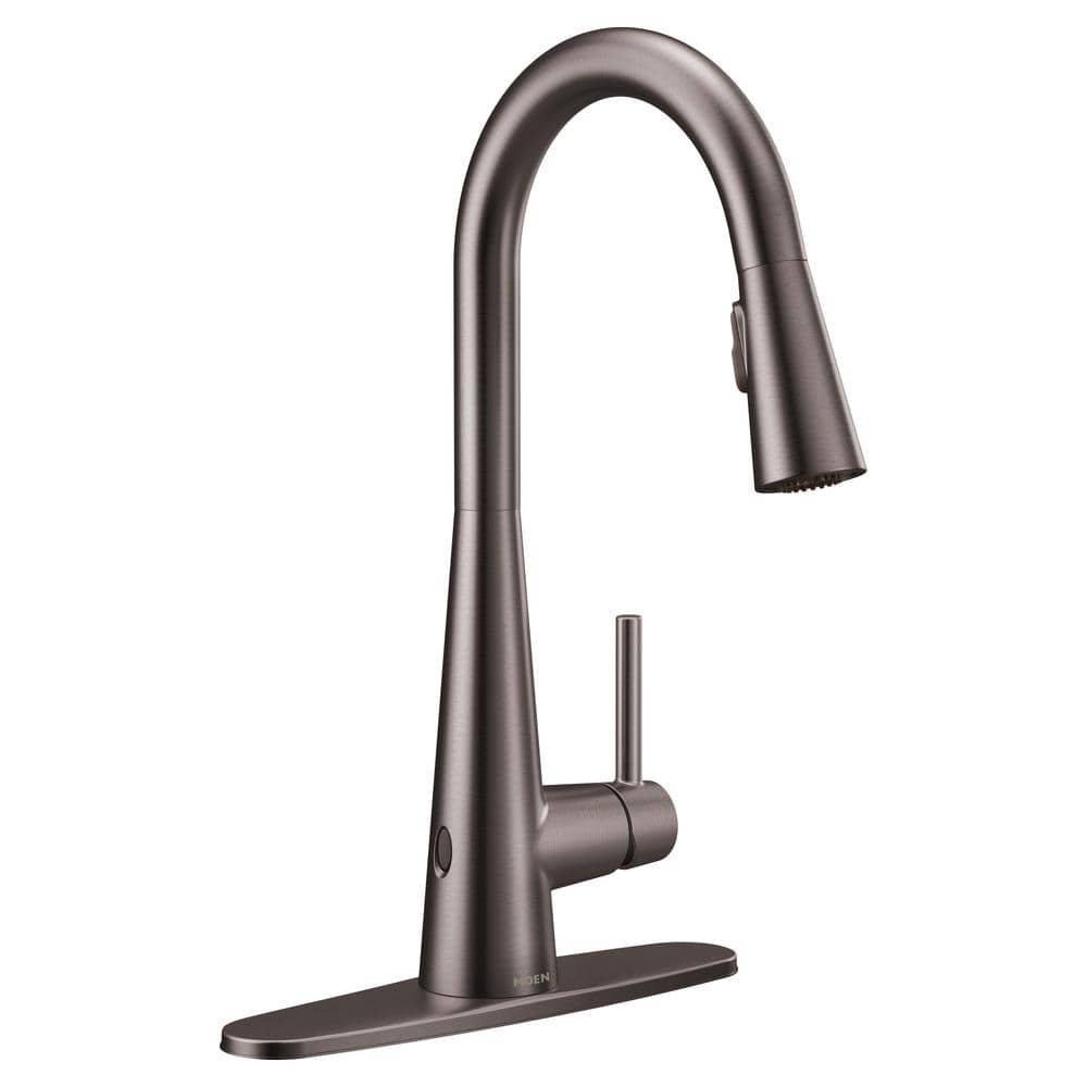 Modern Stainless Steel Pull-Down Kitchen Faucet with MotionSense Wave