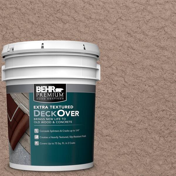 BEHR Premium Extra Textured DeckOver 5 gal. #PFC-19 Pyramid Extra Textured Solid Color Exterior Wood and Concrete Coating