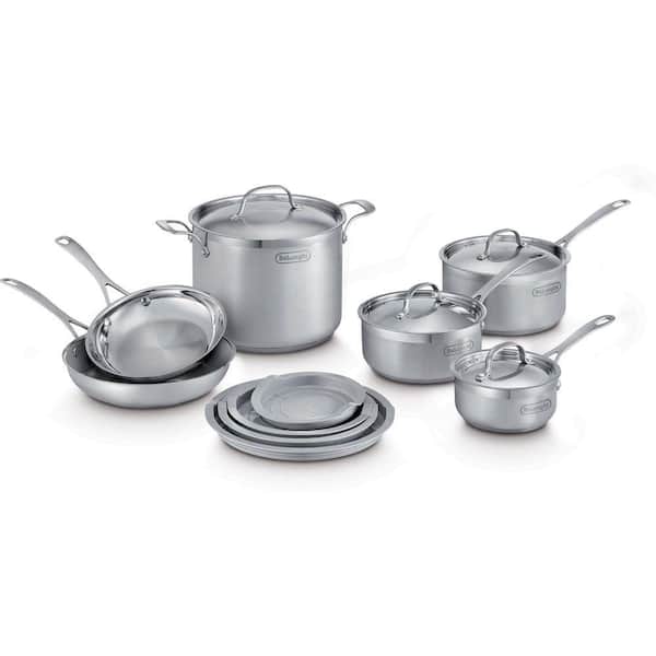 DeLonghi 10 pc. Stainless Steel Cookware Set Florence Pattern-DISCONTINUED