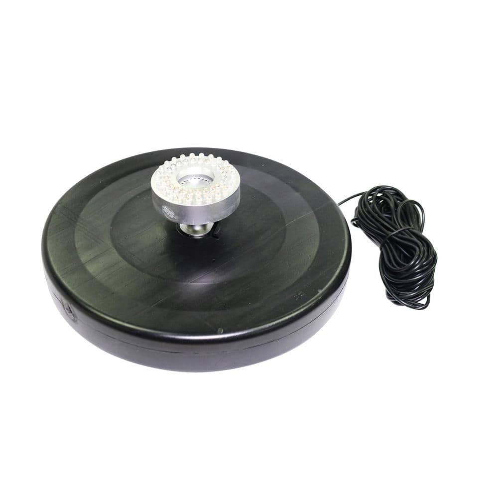 Black Floating Spray Fountain with LED Lights and Pump