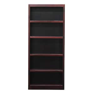 Midas Wood Bookcase, 5 Shelves, 72 in. H, Cherry Finish