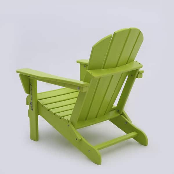 light green plastic adirondack chairs