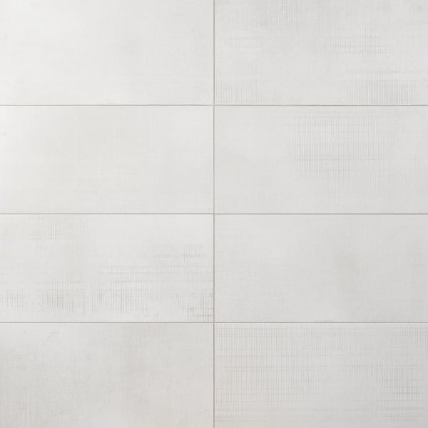 Ivy Hill Tile Lungo Ice 12 in. x 24 in. Matte Porcelain Fabric Look Floor and Wall Tile (15.49 sq. ft. / Case)