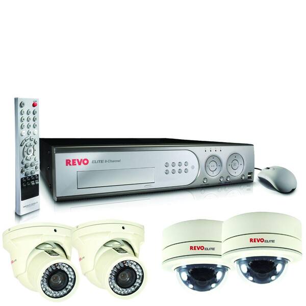 Revo Elite 8-Channel 1TB Hard Drive Surveillance System with (4) 600 TVL Cameras-DISCONTINUED