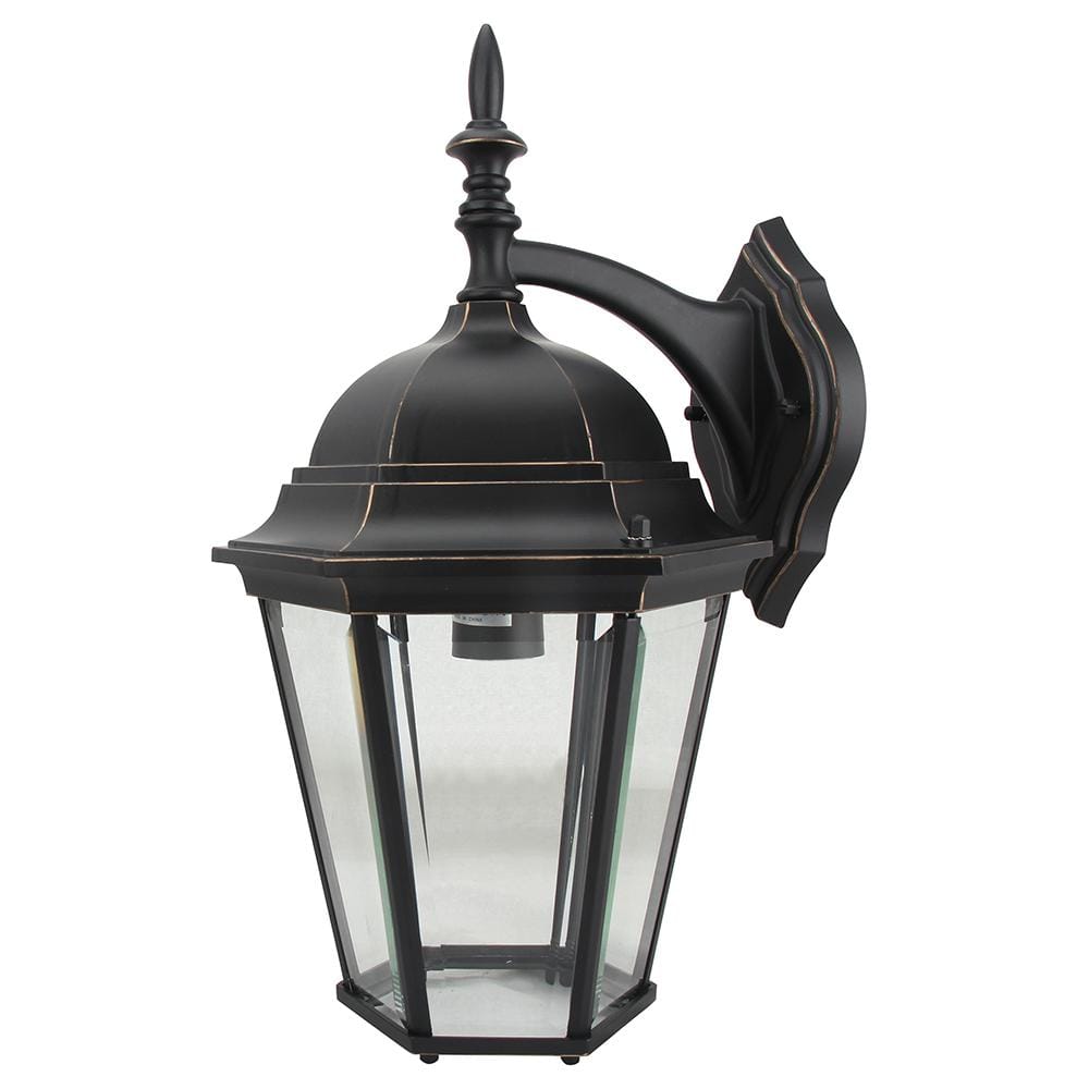 Mik Black Outdoor Hardwired Lantern Sconce with Incandescent
