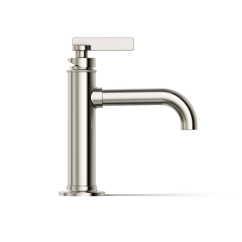 Vibrant Polished Nickel Single-Handle Bathroom Sink Faucet