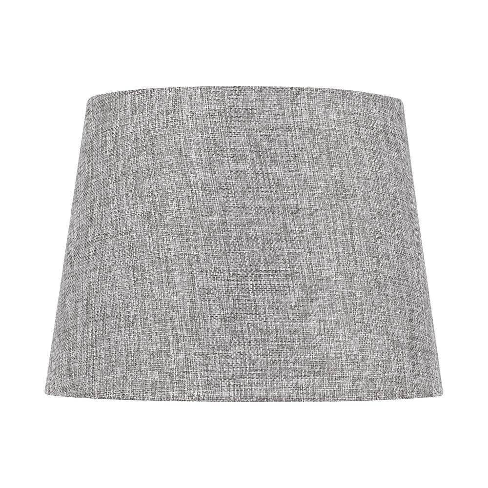 Hampton Bay Mix and Match 10 in. x 7.5 in. Grey Hardback Accent Lamp ...