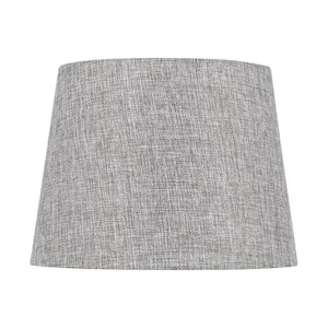 Mix and Match 10 in. x 7.5 in. Grey Hardback Accent Lamp Shade