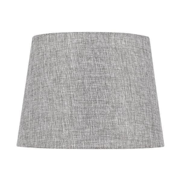 Hampton Bay Mix and Match 10 in. x 7.5 in. Grey Hardback Accent Lamp Shade