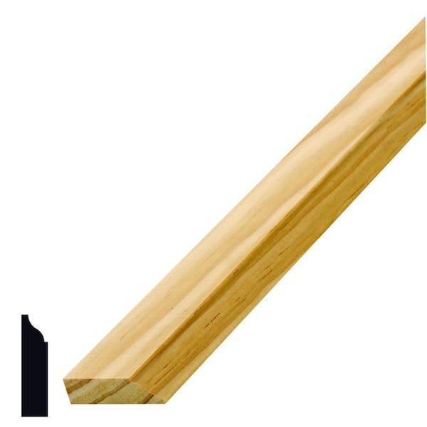 Alexandria Moulding WM 935 7/16 in. x 1-5/8 in. Pine Stop Moulding