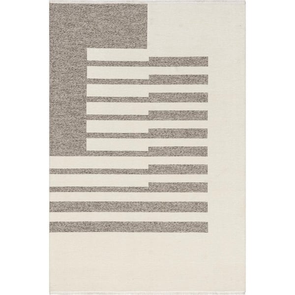 nuLOOM Sofya Beige 7 ft. 10 in. x 10 ft. Abstract Striped Reversible Machine Washable Area Rug Area Rug