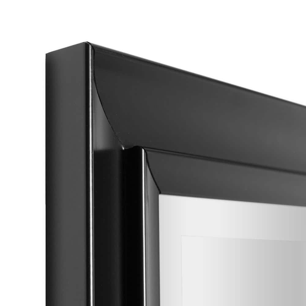 Black Framed Rectangular Beveled Wall Mirror 26" x 32"