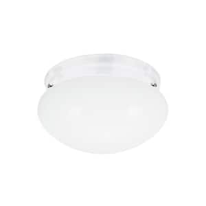 Webster 1-Light White Flush Mount with LED Bulb