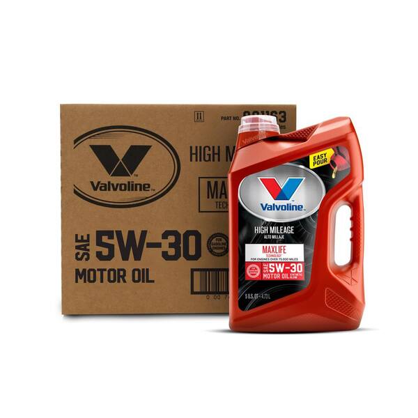 Valvoline 5 Qt. 5W-30 High Mileage with MaxLife Technology Motor