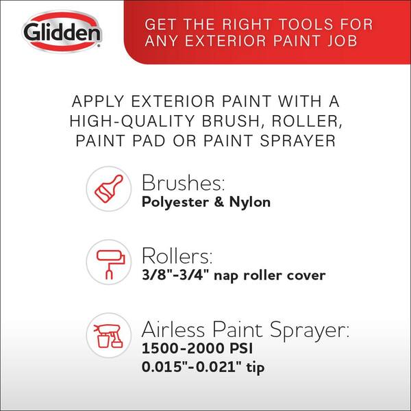 Glidden Essentials 5 gal. PPG1024-4 Moth Gray Flat Exterior Paint 