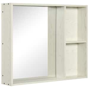 31.5 in. W x 25.5 in. H Rectangular White Surface Mount Medicine Cabinet with Mirror