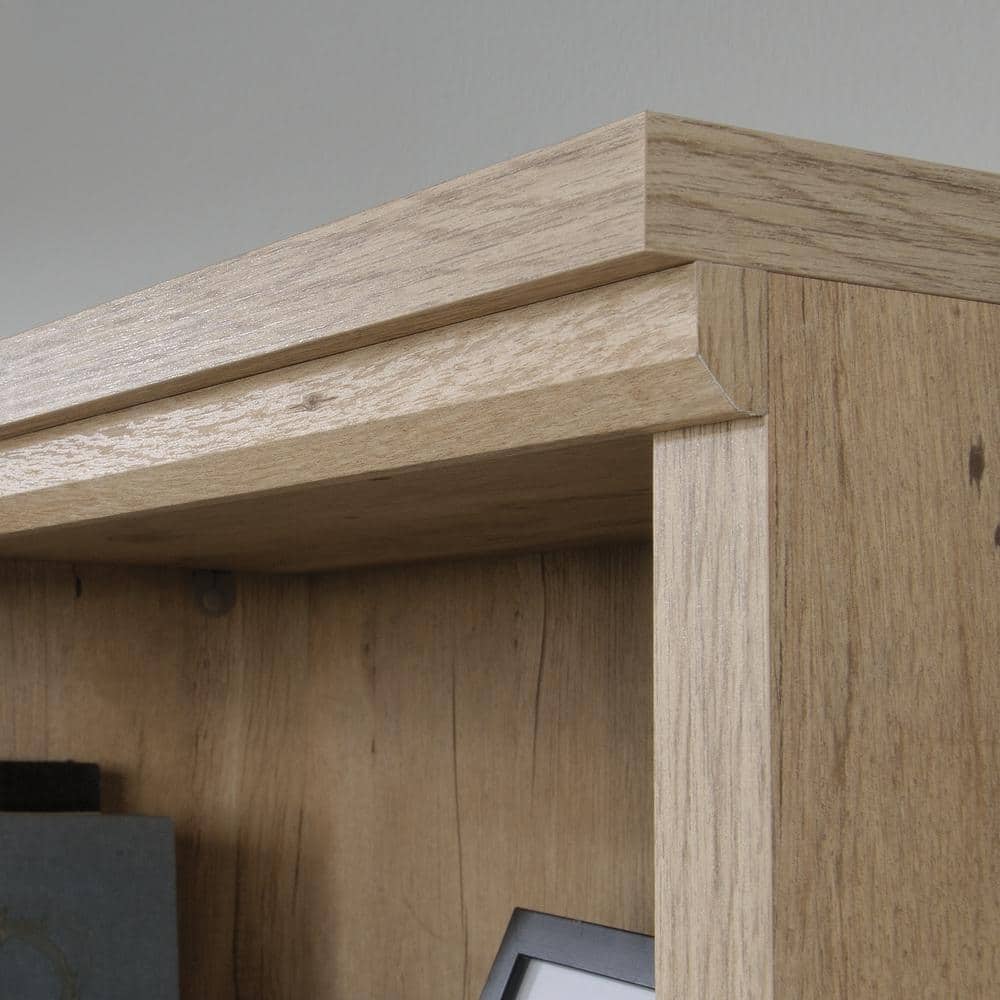 Prime Oak Adjustable 2-Shelf Library Hutch with Doors