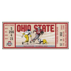 NCAA Ohio State University 30 in. x 72 in. Indoor Ticket Runner Rug