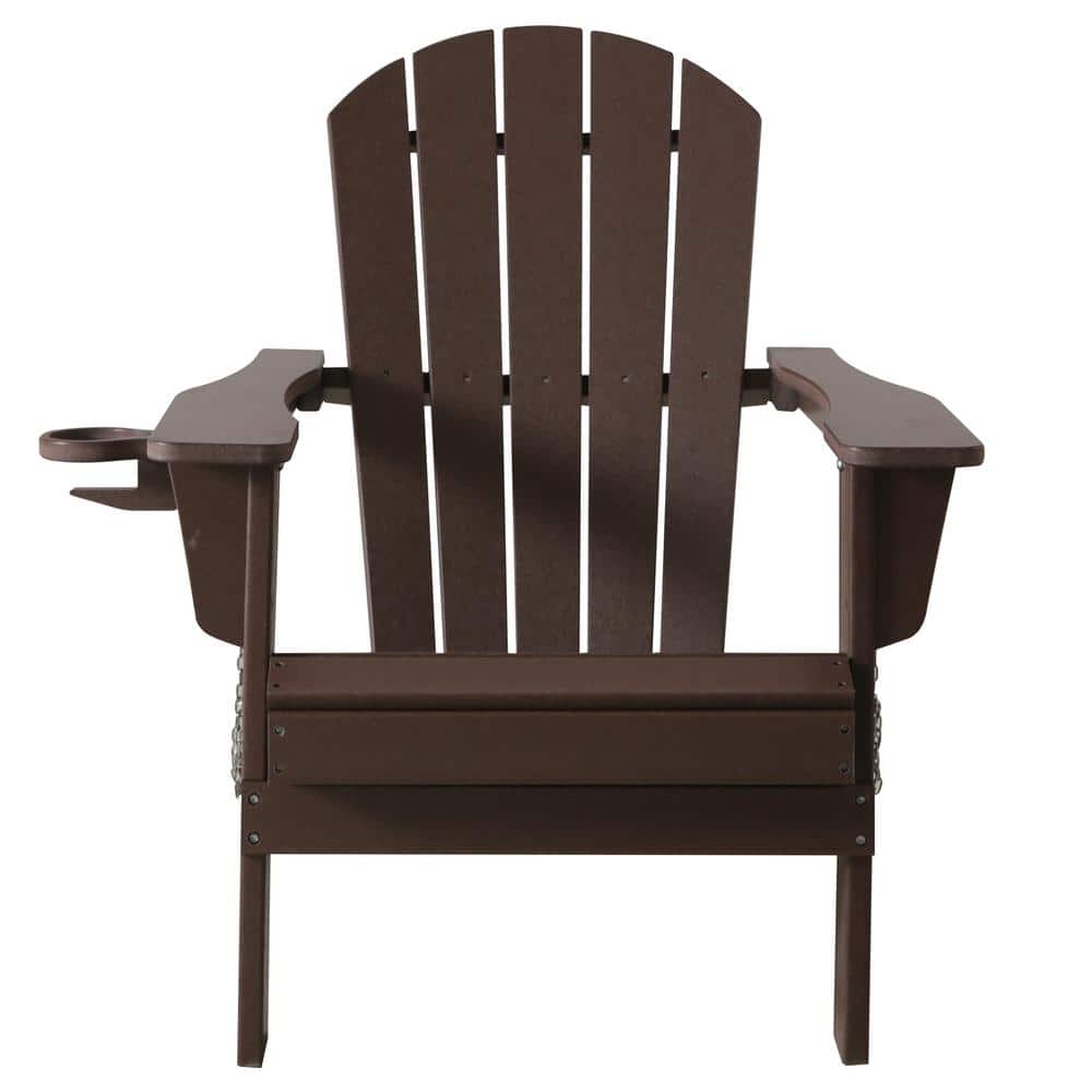 Reviews for JUSKYS Brown Folding Composite Outdoor Patio Adirondack