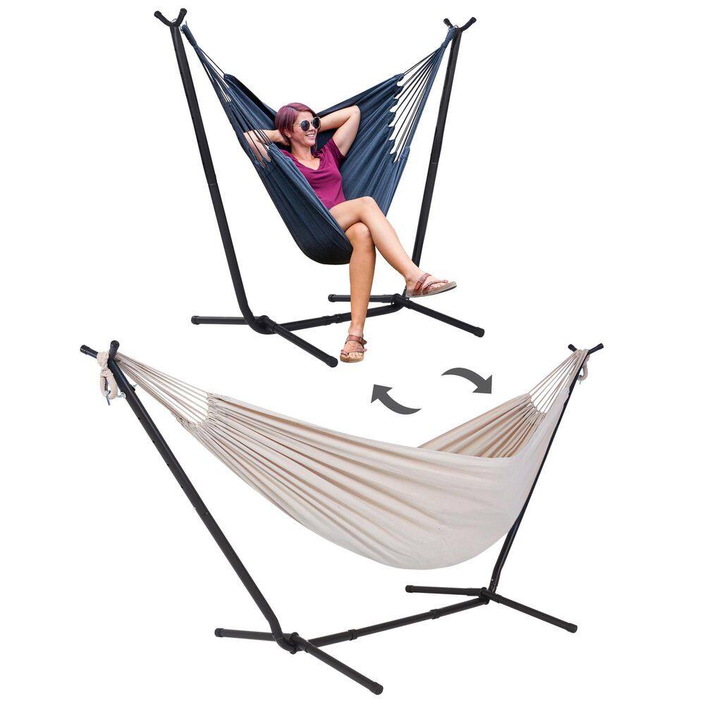 10.7 ft. 2-Person Brazilian-Style hammock with 2-in-1 Convertible Stand in Natural price history on PriceWatchPro
