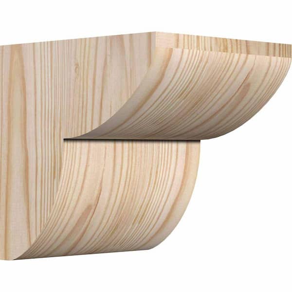 Ekena Millwork 5-1/2 in. x 6 in. x 6 in. Douglas Fir Crestline Smooth Corbel