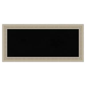 Mezzo Silver Wood Framed Black Corkboard 34 in. x 16 in. Bulletin Board Memo Board