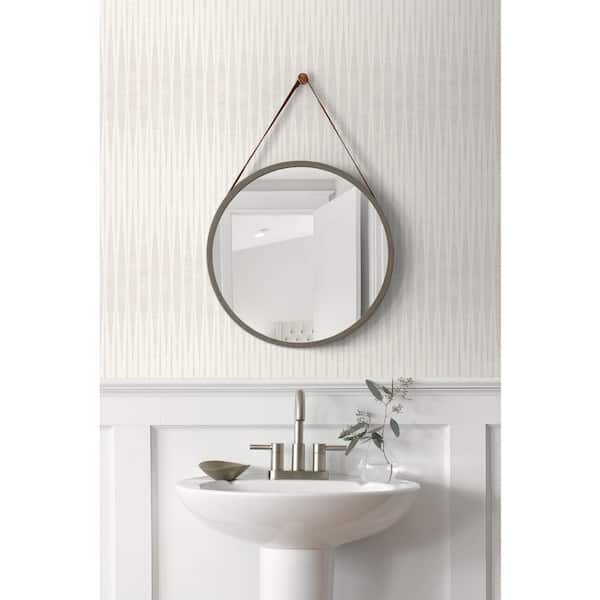 17.08 sq. ft. Cloud Mist the Charlye Ikat Vinyl Peel and Stick Wallpaper Roll