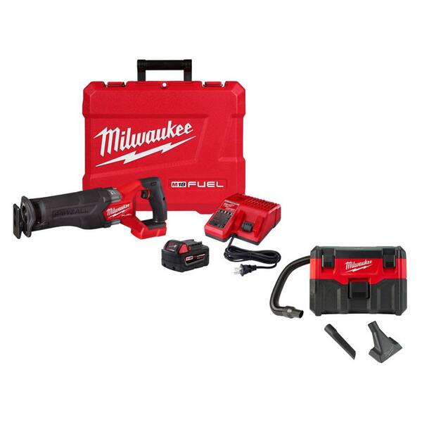 Milwaukee M18 FUEL 18V LithiumIon Brushless Cordless SAWZALL Reciprocating Saw Kit W/Cordless 2