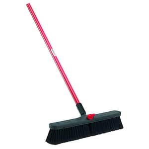 Libman 13 in. Smooth Surface Push Broom with Steel Handle 1140 - The Home  Depot