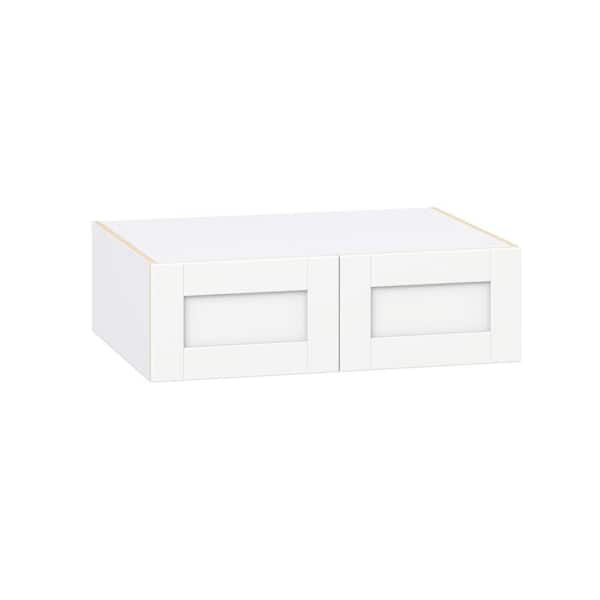 Milton 33 in. W x 24 in. D x 10 in. H Assembled Shaker Wall Bridge Kitchen Cabinet in Bright White