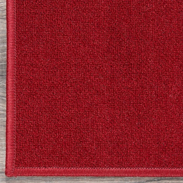 Ottomanson Ottohome Collection Non-Slip Rubberback Modern Solid 2x5 Indoor  Runner Rug, 1 ft. 8 in. x 4 ft. 11 in., Red OTH8400-20X59 - The Home Depot