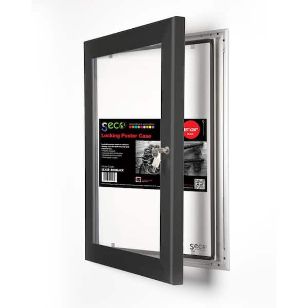 SECO 18 in. x 24 in. Black Locking Poster Case