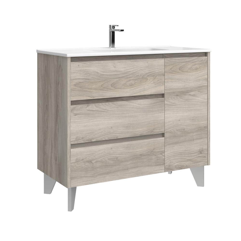 WS Bath Collections Lila 40.0 in. W Single Basin Freestanding Bath