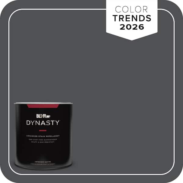 BEHR DYNASTY 1 qt. #PPU18-01 Cracked Pepper One-Coat Hide Matte Interior Stain-Blocking Paint and Primer