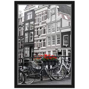Eva Black Silver Narrow Picture Frame Opening Size 24 x 36 in.