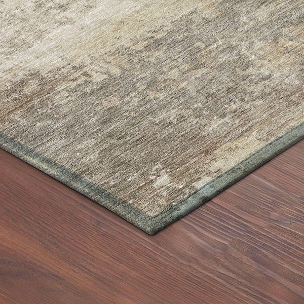 Chantille Machine Washable Indoor/Outdoor Abstract ACN2369 Pewter 8 ft. x 10 ft. Area Rug