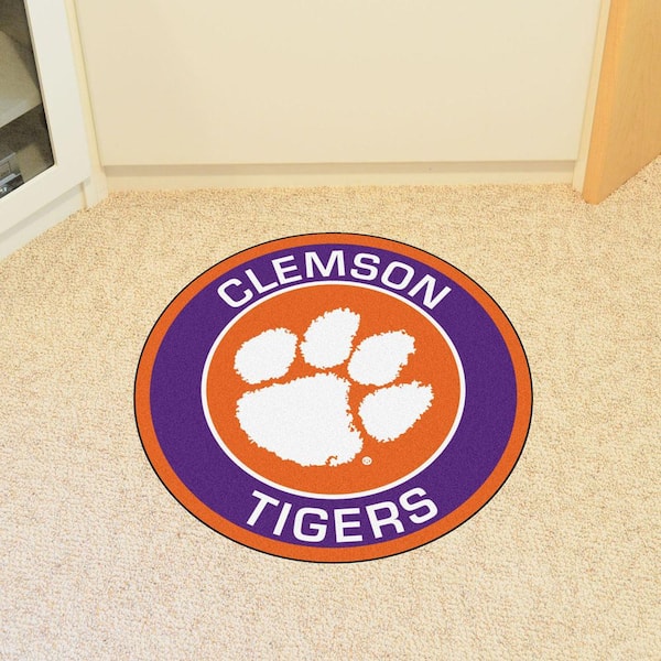 Clemson University Mascot Mat - Paw Print Logo - Floor Rug - Area Rug