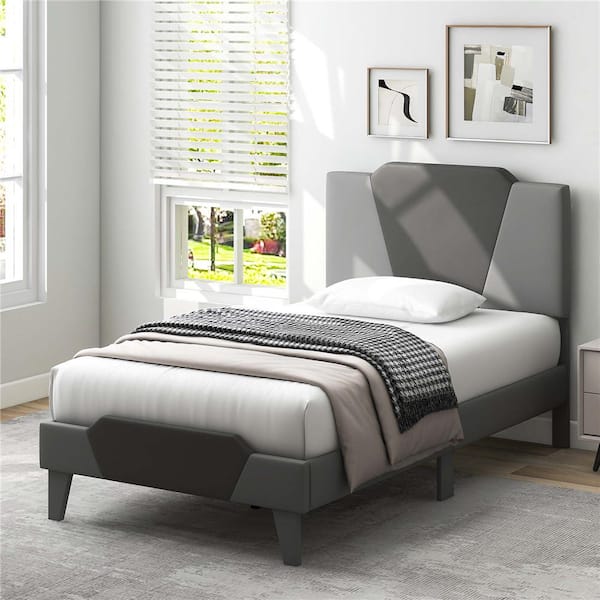 Twin size store upholstered platform bed